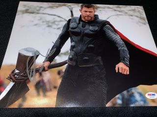 Chris Hemsworth Thor Avengers Signed 11x14 Photo Psa Jsa Ragnarok Loki Endgame