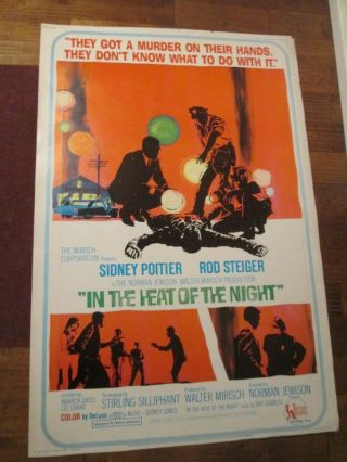 In The Heat Of The Night - Rolled 40 X 60 Movie Poster - Steiger - Poitier