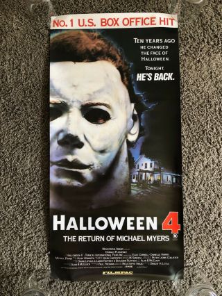 Halloween 4 The Return Of Michael Myers Australian Daybill Poster Rare Nos 1988
