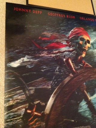 PIRATES OF THE CARIBBEAN (2003) ADVANCE MOVIE POSTER - DISNEY - 2 - SIDED 4