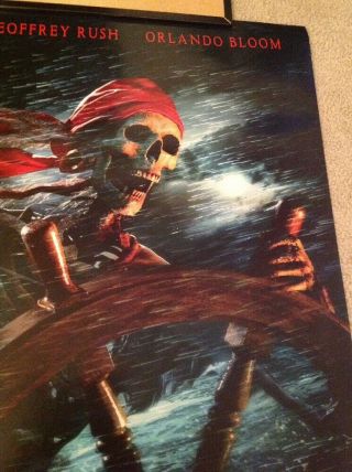 PIRATES OF THE CARIBBEAN (2003) ADVANCE MOVIE POSTER - DISNEY - 2 - SIDED 5