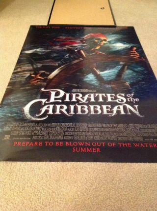 PIRATES OF THE CARIBBEAN (2003) ADVANCE MOVIE POSTER - DISNEY - 2 - SIDED 8