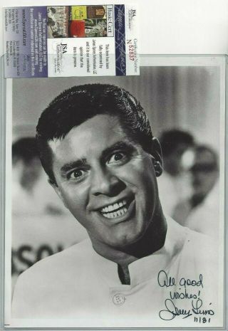 Jerry Lewis Autographed 8x10 Photo Jsa Tv Star Movie Actor Comedian