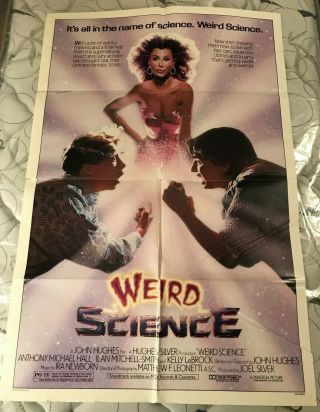 John Hughes Weird Science Authentic Ff 1985 One Sheet Movie Poster