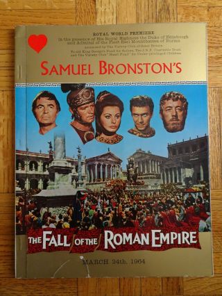 Sophia Loren,  Alec Guinness Fall Of The Roman Empire 64 World Premiere Program