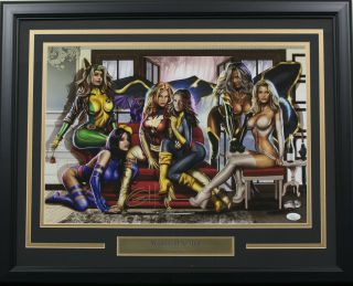Women Of X - Men Framed 19x13 Limited Edition Lithograph Signed By Greg Horn Jsa