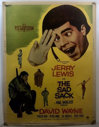 Sad Sack Movie Poster (verygood, ) 30x40 1958 Jerry Lewis David Wayne 021