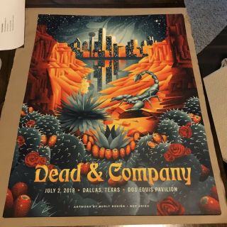 Dead And Company Dallas Texas Poster Print 7/2/19 Dos Equis Pavilion Shaw 2019