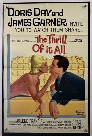 Thrill Of It All Movie Poster (fine) One Sheet 1963 Doris Day James Garner 3970