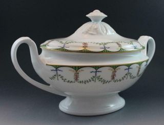 French Limoges Porcelain A.  Raynaud Ceralene Festivities Covered Tureen 3