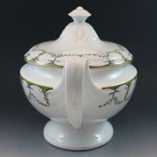 French Limoges Porcelain A.  Raynaud Ceralene Festivities Covered Tureen 4
