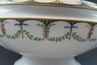 French Limoges Porcelain A.  Raynaud Ceralene Festivities Covered Tureen 8