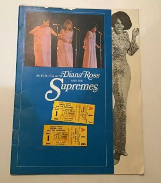 May 1 1969 Diana Ross Supremes Program 2 Tickets Isu Ames Iowa Concert Rare