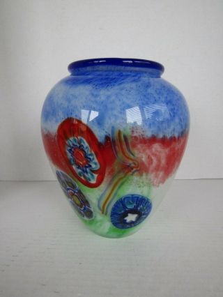 Iridescent Art Glass Noveau Style Vase Glass Vase