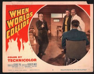 When Worlds Collide Lobby Card (good) 1951 Sci - Fi Movie Poster Art 15301