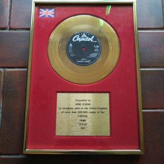 Ashford & Simpson - Solid Presentation Bpi Award Gold Disc Capitol Records 1985
