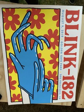 Blink 182 August 9th 2019 San Francisco Poster Outside Lands X/182