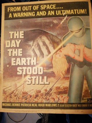 Day The Earth Stood Still (1951) Style - A 27x40 " Vintage 50 