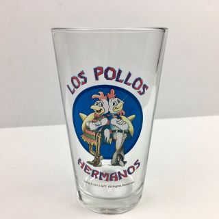 Breaking Bad " Los Pollos Hermanos " Clear Drinking Glass - Gus Fring 16oz