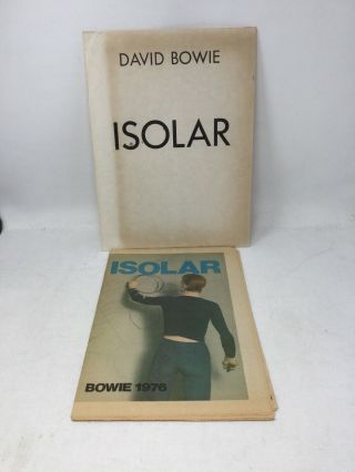 Vintage - 1976 David Bowie Isolar Volume 1 Tour Concert Program - Rare