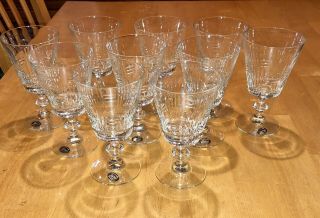 Vintage Libbey Glass ‘1818 Series’ Jamestown Pattern Goblets Set Of 10 Labeled