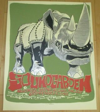 Soundgarden Concert Gig Poster Print Helsinki 9 - 4 - 13 2013 Silkscreen Brian Methe