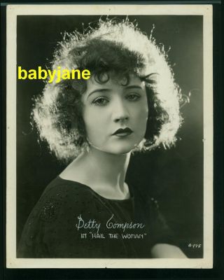 Betty Compson Vintage 8x10 Photo 1920 