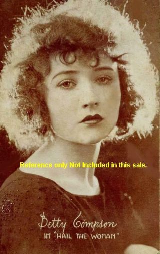 BETTY COMPSON VINTAGE 8X10 PHOTO 1920 ' s PRINTERS PROOF FOR EXHIBIT ARCADE CARD 3