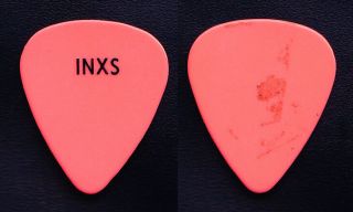 Vintage Inxs Pink Guitar Pick - 1980s Tours