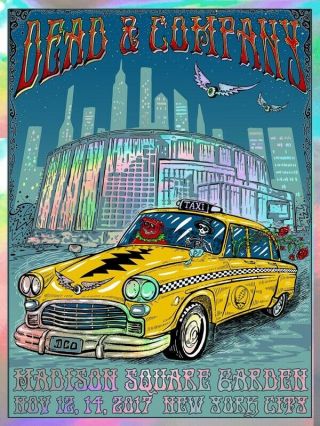 Dead And Company Poster Mike Dubois Not Masthay Msg Signed Ae/100