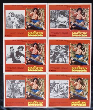 Jackie Chan Drunken Master Lobby Card Set Of 6/1978
