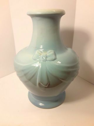 Sunbright Potteries Blue Vase 104 Made In Sunbright Tennessee Rare