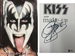 Gene Simmons Kiss Signed Kiss And Make - Up Hard Cover Book Beckett Bas Auto