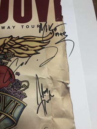 BON JOVI 2008 LOST HIGHWAY TOUR POSTER AUTOGRAPHED BY BAND Chris Daughtry Others 6