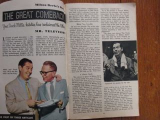 June 12 - 1953 Tv Guide (milton Berle/ann Sheridan/patricia Benoit/ethel And Albert