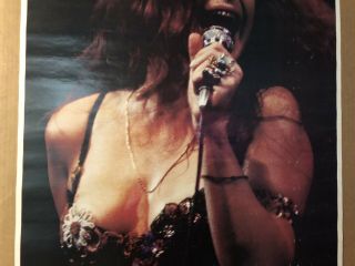 Janis Joplin Vintage Poster Solo On Stage Microphone 1971 Pin Up 3