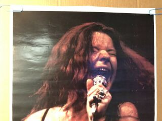 Janis Joplin Vintage Poster Solo On Stage Microphone 1971 Pin Up 4