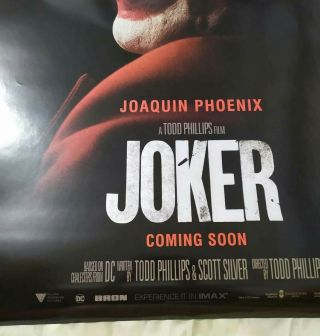 JOKER 2019 DS Movie Poster 27x40 Intl C Joaquin Phoenix Todd Phillips 3