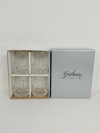 Gorham Lady Anne Full Lead Crystal Old Fashioned Glasses Set Of 4 Germany