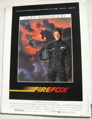 " Firefox " A Clint Eastwood Classic 1982 - Heavy Stock Theatre Poster