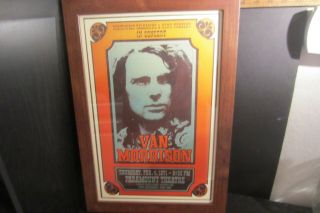 Vision: Van Morrison Vintage/real Deal Framed 1971 Concert Poster
