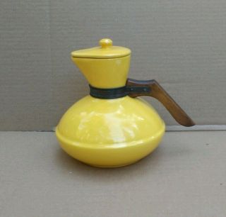 Vintage Catalina Island Pottery Pitcher Coffee Pot Carafe - Yellow