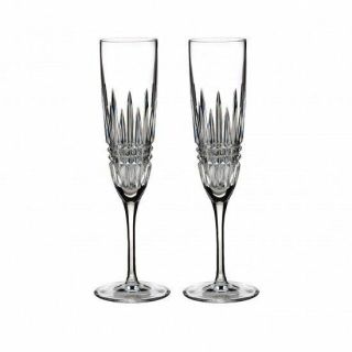 Waterford Crystal Lismore Diamond Champagne Glass Set Of 2