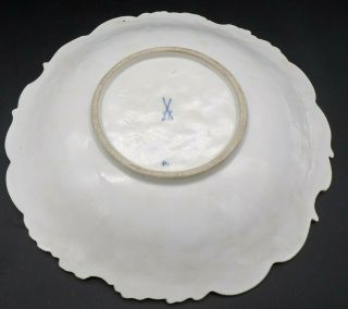 Antique MEISSEN Cabinet Plate / Bowl Gilded Leuteritz Rococo Period 3