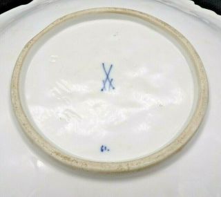 Antique MEISSEN Cabinet Plate / Bowl Gilded Leuteritz Rococo Period 5
