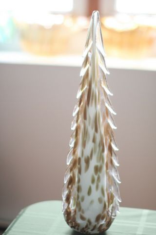 Murano Italian Art Glass Tree For Christmas,  Winter,  Holiday,  Snow - Giant
