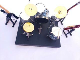 Complete set Miniature Drum JOHN LENNON RINGO STARR LUDWIG BEATLES.  Mini Art 6