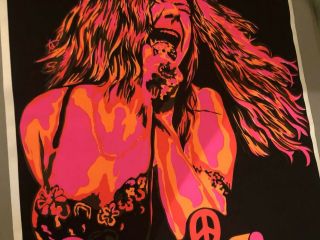 1969 Janis Joplin Blacklight Poster,  Creative Posters Inc.  22.  5”x35” 6