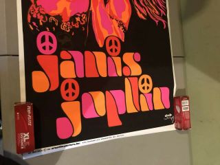 1969 Janis Joplin Blacklight Poster,  Creative Posters Inc.  22.  5”x35” 7