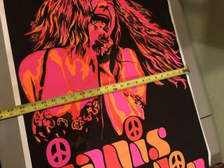 1969 Janis Joplin Blacklight Poster,  Creative Posters Inc.  22.  5”x35” 8